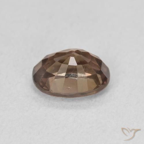 Granate que cambia de color Marrón claro medio natural de 1.27 ct, Ovalada, VS
