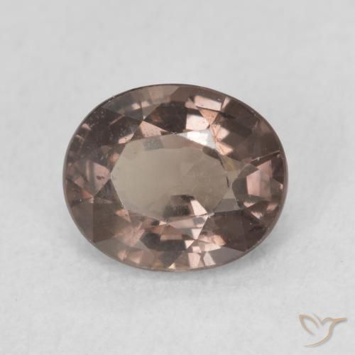 Granate que cambia de color Marrón claro medio natural de 1.15 ct, Ovalada, VS