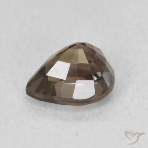Granate que cambia de color Marrón oscuro natural de 1.14 ct, En forma de pera, VS