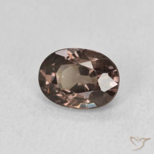 Granate con cambio de color marrón natural de 1,28 ct, corte óvalo, VVS