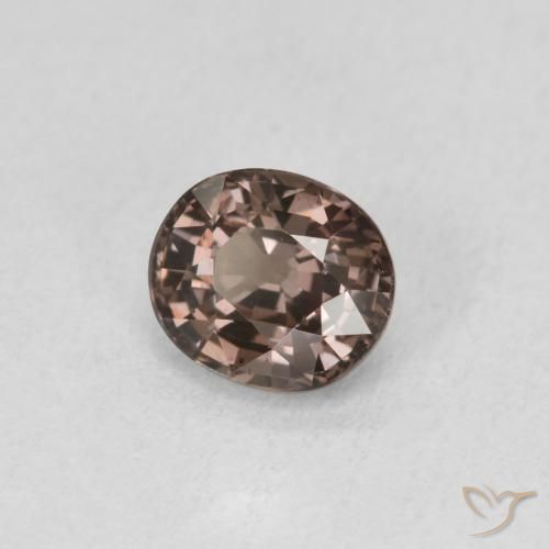 Granate con cambio de color marrón natural de 1,03 ct, corte óvalo, VVS
