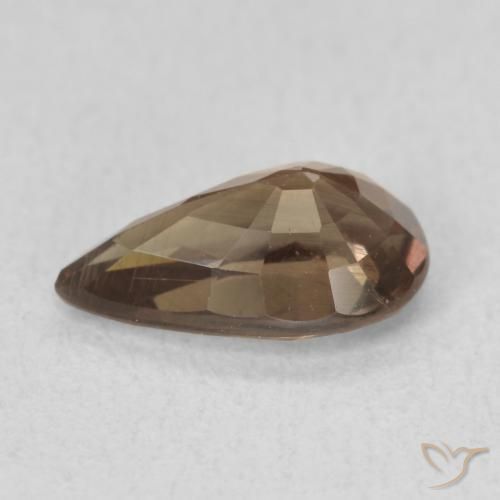 Granate que cambia de color Marrón oscuro natural de 1.41 ct, En forma de pera, VS