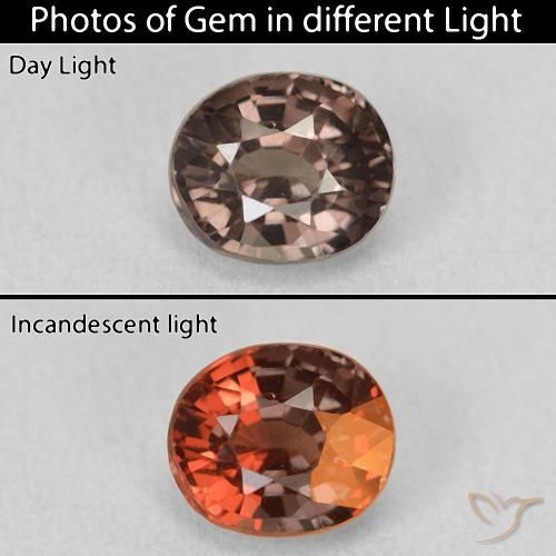 1.20ct Natural Marrón medio Granate que cambia de color, Ovalada, VVS