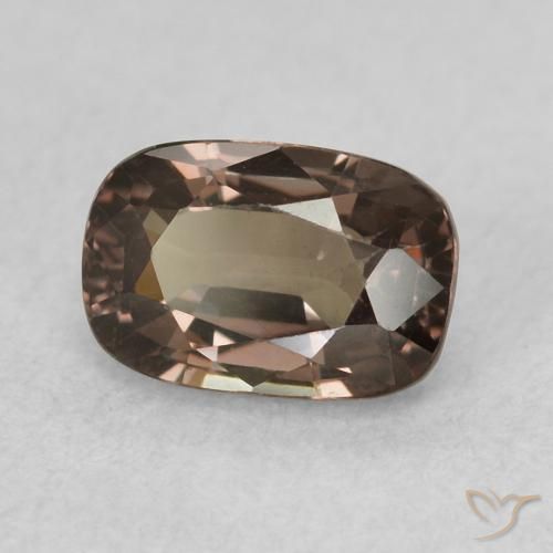 Granate que cambia de color Marrón claro medio natural de 0.97 ct, Forma Cojín, VVS