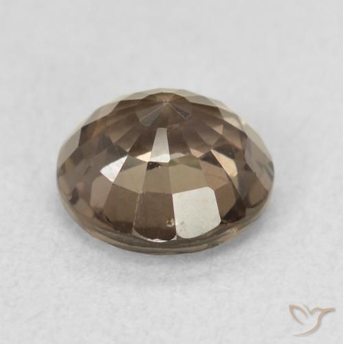 Granate que cambia de color Marrón claro medio natural de 1.20 ct, Redondo, VVS-VS