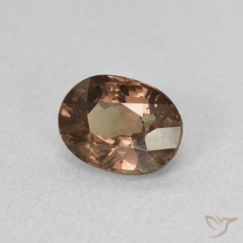 Granate que cambia de color Marrón claro medio natural de 1.00 ct, Ovalada, VS