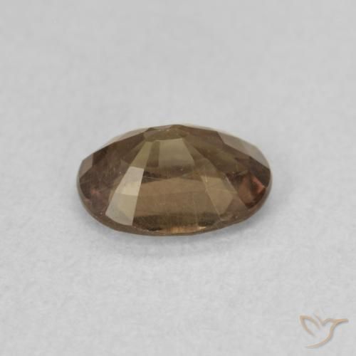 Granate que cambia de color Marrón claro medio natural de 0.93 ct, Ovalada, VS