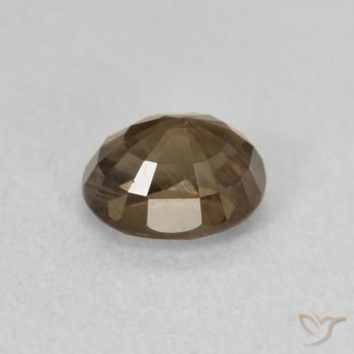 Granate que cambia de color Marrón claro medio natural de 1.21 ct, Ovalada, VS