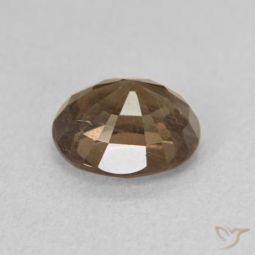 Granate que cambia de color Marrón claro medio natural de 1.53 ct, Ovalada, VS