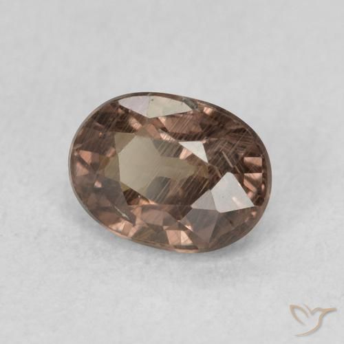 Granate que cambia de color Marrón oscuro natural de 0.96 ct, Ovalada, VS