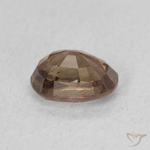 Granate que cambia de color Marrón oscuro natural de 0.96 ct, Ovalada, VS
