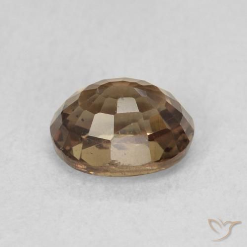 Granate que cambia de color Marrón oscuro natural de 0.99 ct, Ovalada, VS