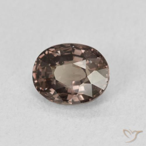 Granate que cambia de color Marrón oscuro natural de 1.07 ct, Ovalada, VVS-VS
