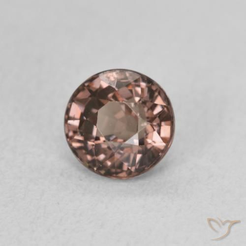 Granate que cambia de color Marrón claro medio natural de 1.15 ct, Redondo, VS