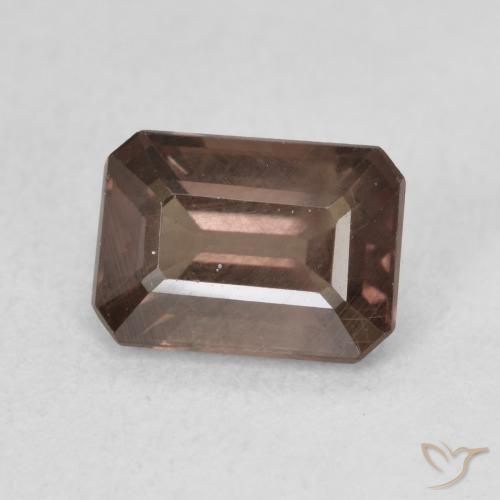 Granate que cambia de color Marrón claro medio natural de 1.70 ct, Corte Octágono / Esmeralda, VS