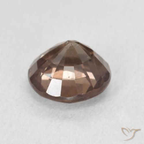 Granate que cambia de color Marrón claro medio natural de 1.29 ct, Redondo, VS