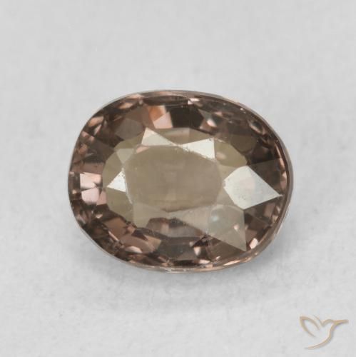Granate que cambia de color Marrón nuez natural de 0.96 ct, Ovalada, VVS