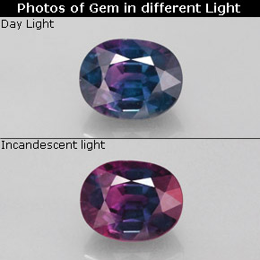 Zafiro con cambio de color multicolor natural de 1,52 ct, corte óvalo, VS