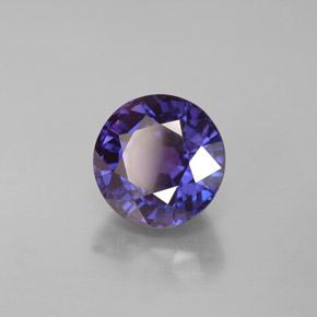 Zafiro con cambio de color multicolor natural de 4,60 ct, corte redondo, VS