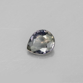 Zafiro que cambia de color Multicolor natural de 0.61 ct, En forma de pera, VS