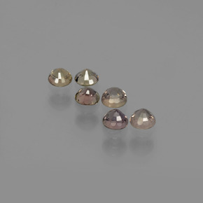 Gemas de zafiro con cambio de color multicolor natural de  ct, corte redondo, VS