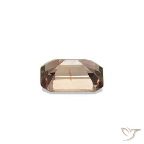 Zafiro que cambia de color Marrón claro medio natural de 0.19 ct, Corte Octágono / Esmeralda, VS