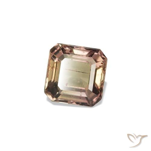 Zafiro que cambia de color Marrón claro medio natural de 0.36 ct, Corte Octágono / Esmeralda, VS