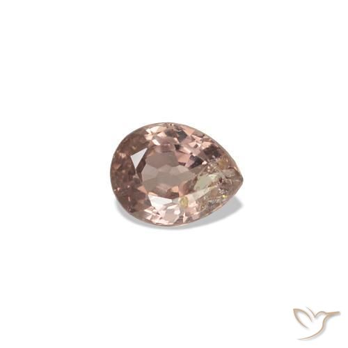Zafiro que cambia de color Marrón claro medio natural de 0.14 ct, En forma de pera, VS-SI
