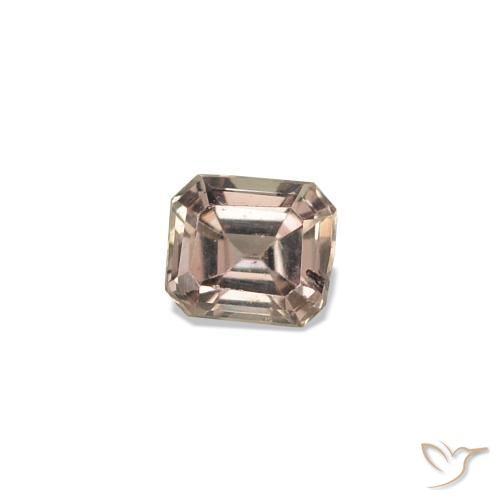 Zafiro que cambia de color Marrón claro medio natural de 0.18 ct, corte esmeralda, VVS-VS