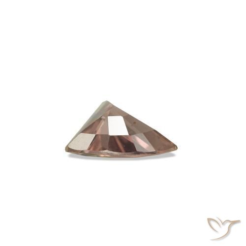 Zafiro que cambia de color Marrón claro medio natural de 0.22 ct, Forma elegante, VVS