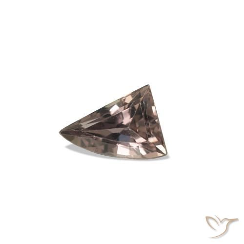 Zafiro que cambia de color Marrón claro medio natural de 0.19 ct, Forma elegante, VVS