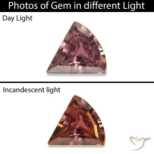 0.17ct Marrón medio Zafiro que cambia de color, Elegante, VVS