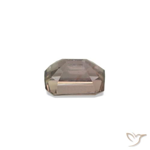 Zafiro que cambia de color Marrón claro medio natural de 0.24 ct, corte esmeralda, VVS