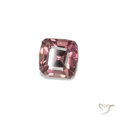 Zafiro que cambia de color Marrón claro medio natural de 0.12 ct, corte esmeralda, VVS