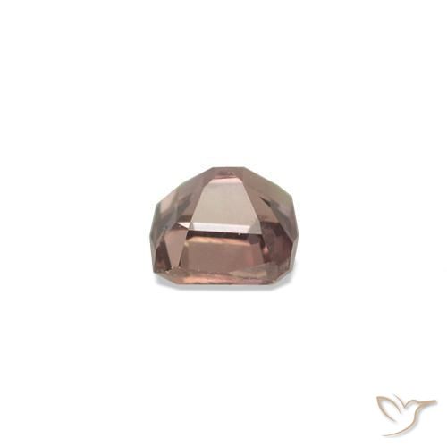 Zafiro que cambia de color Marrón claro medio natural de 0.12 ct, corte esmeralda, VVS