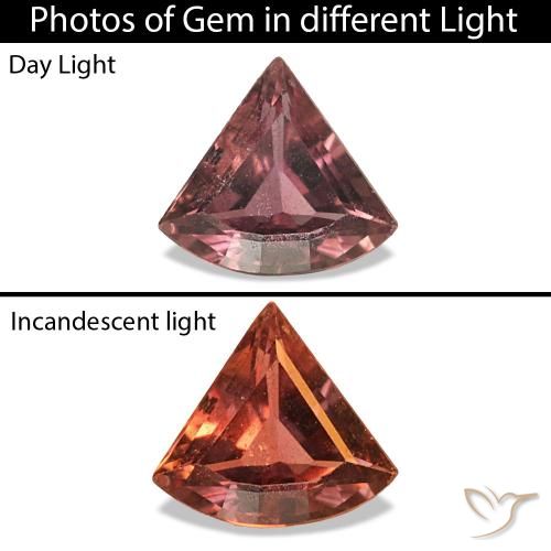 Zafiro que cambia de color Rosado rosa intenso natural de 0.21 ct, Elegante, VS