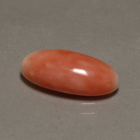 Coral rosa natural de 3,10 ct, corte óvalo, opaco