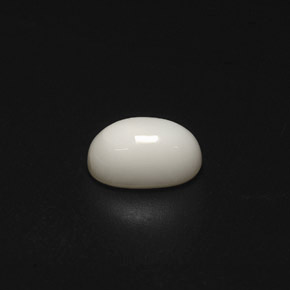 Coral blanco natural de 2,49 ct, corte óvalo, opaco