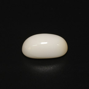 Coral blanco natural de 2,81 ct, corte óvalo, opaco