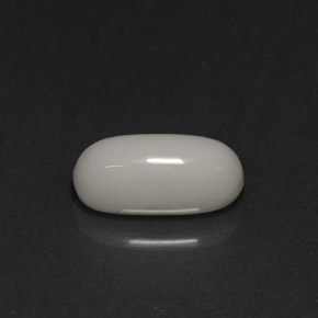 Coral blanco natural de 2,73 ct, corte óvalo, opaco