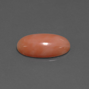 Coral Salmon blanco natural de 2.52 ct, Corte Óvalo, Opaco