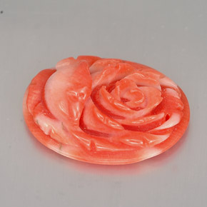 Coral Salmón natural de 2.36 ct, Forma elegante, Opaco