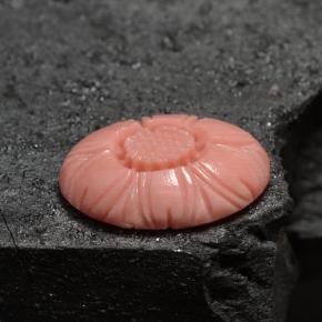 Coral rosa natural de 3,66 ct, forma elegante, opaco