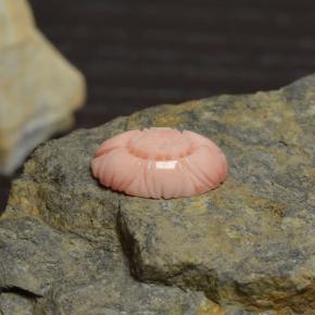 Coral rosa natural de 3,39 ct, corte flor, opaco