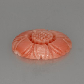 Coral rosa natural de 2,52 ct, corte flor, opaco