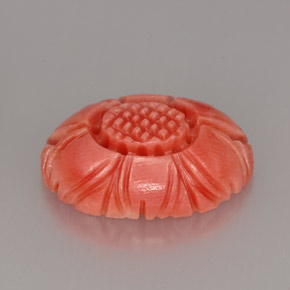 Coral rosa natural de 3,97 ct, forma elegante, opaco