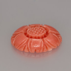Coral rosa natural de 3,32 ct, forma elegante, opaco