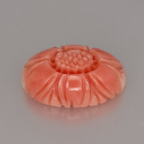 Coral rosa natural de 4,16 ct, forma elegante, opaco