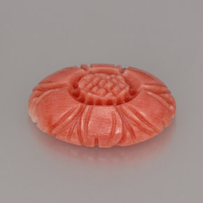 Coral rosa natural de 4,16 ct, forma elegante, opaco