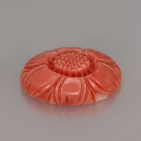 Coral Salmón natural de 3.58 ct, Forma elegante, Opaco